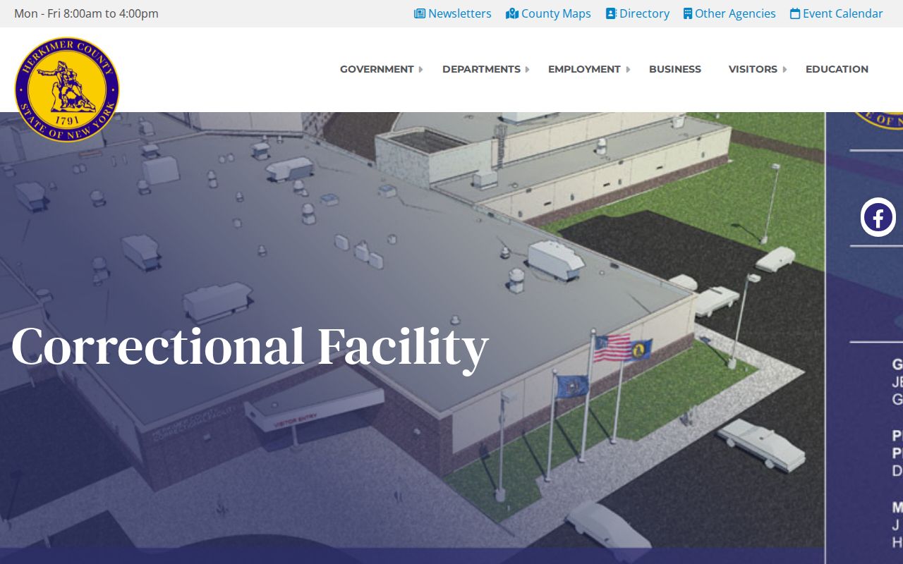 Herkimer County Correctional Facility booking-record source page